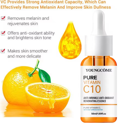 Vitamin C & Hyaluronic Acid Facial Serum – Brightening, Anti-Aging & Hydrating Skincare